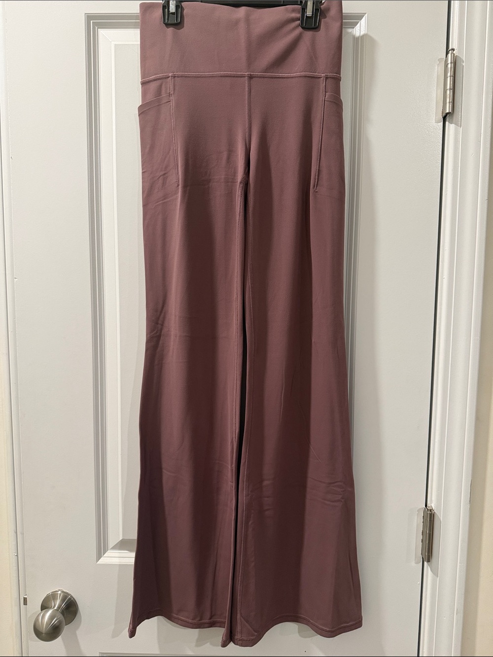 Athleta Wide-Leg High-Rise Pants in Dusty Mauve